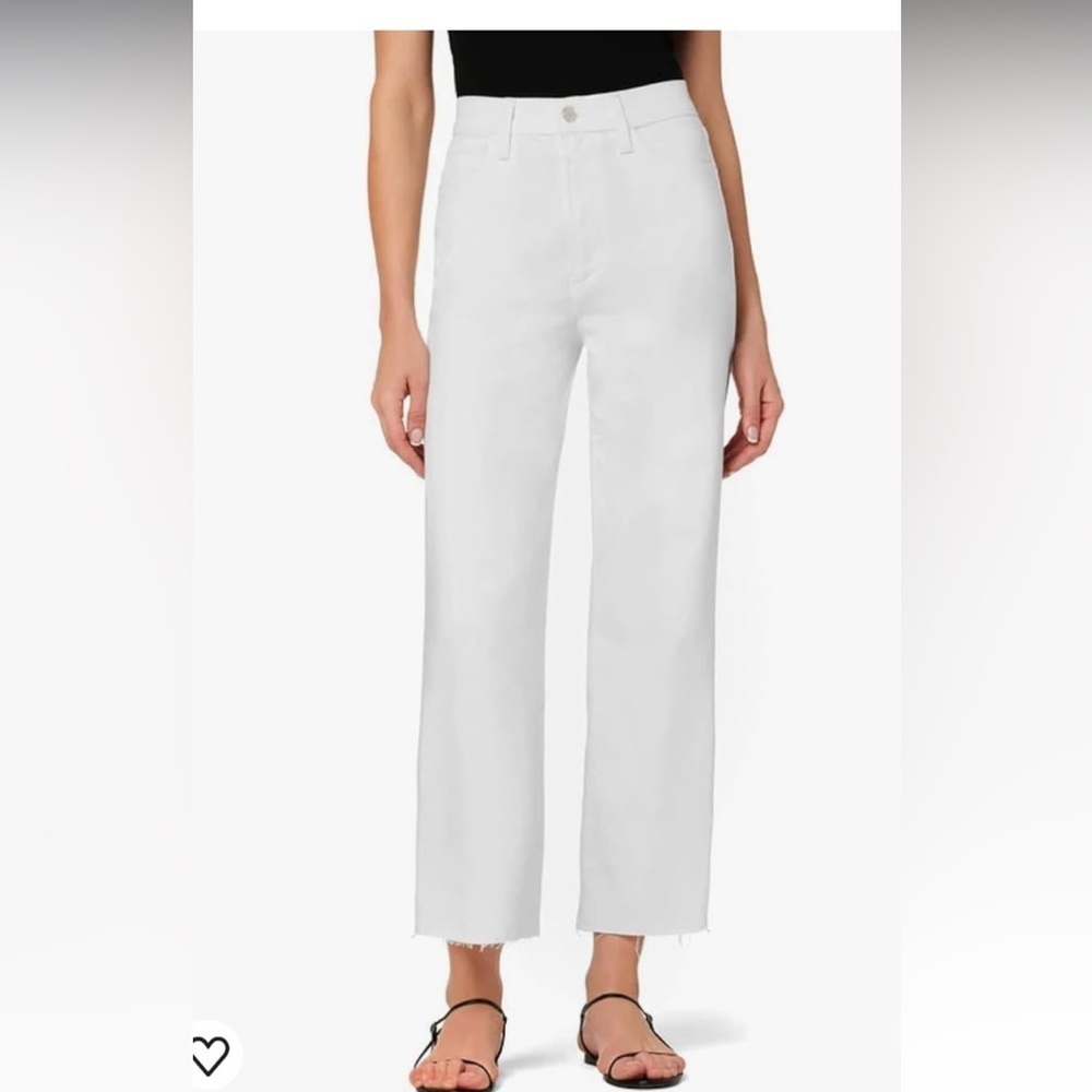Nwot Joe jeans the Blake white fray high rise wide leg crop $200 28 casual fall